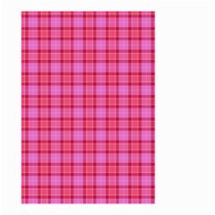 Valentine Pink Red Plaid Small Garden Flag (two Sides)