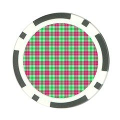 Pink Green Plaid Poker Chip Card Guard (10 Pack)