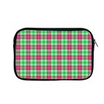 Pink Green Plaid Apple MacBook Pro 13  Zipper Case Front