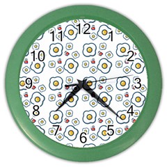 Eggs White Color Wall Clock by snowwhitegirl