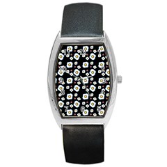 Eggs Black Barrel Style Metal Watch