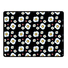 Eggs Black Double Sided Fleece Blanket (small)  by snowwhitegirl