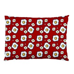 Eggs Red Pillow Case by snowwhitegirl