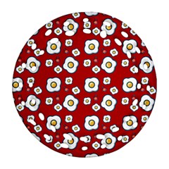 Eggs Red Ornament (round Filigree) by snowwhitegirl