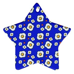 Eggs Blue Star Ornament (two Sides)