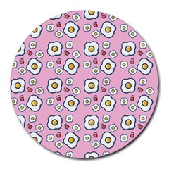 Eggs Pink Round Mousepads