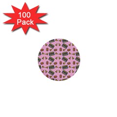 Fast Food Pink 1  Mini Buttons (100 Pack) 