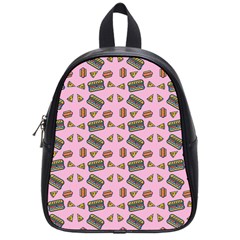 Fast Food Pink School Bag (small)