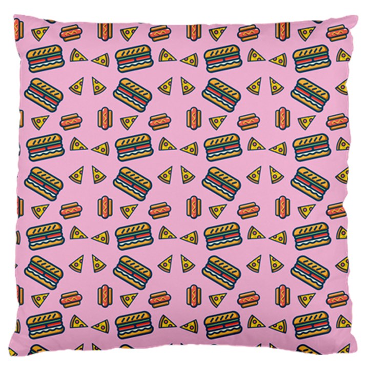 Fast Food Pink Large Cushion Case (One Side)