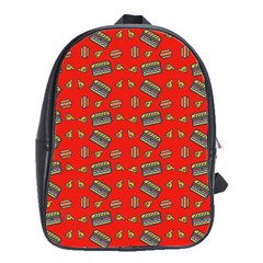 Fast Food Red School Bag (large)