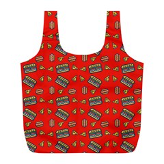 Fast Food Red Full Print Recycle Bag (l)