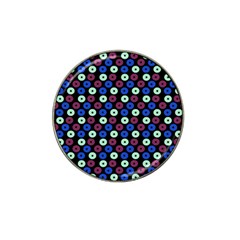 Eye Dots Blue Magenta Hat Clip Ball Marker by snowwhitegirl