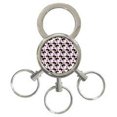 Redhead Girl Pink 3-ring Key Chains