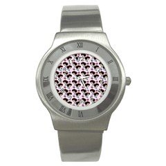 Redhead Girl Pink Stainless Steel Watch by snowwhitegirl