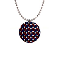 Eye Dots Red Blue Button Necklaces by snowwhitegirl