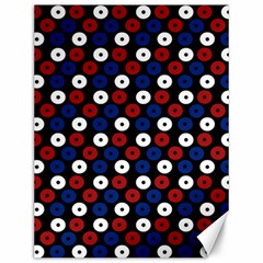 Eye Dots Red Blue Canvas 12  X 16   by snowwhitegirl