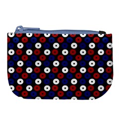 Eye Dots Red Blue Large Coin Purse by snowwhitegirl