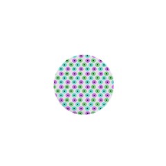 Eye Dots Green Violet 1  Mini Magnets