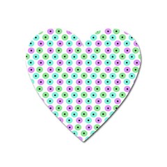 Eye Dots Green Violet Heart Magnet