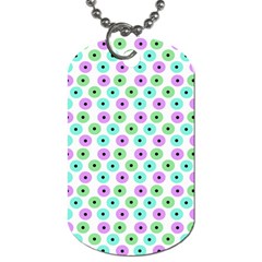 Eye Dots Green Violet Dog Tag (one Side)