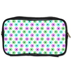 Eye Dots Green Violet Toiletries Bag (one Side) by snowwhitegirl