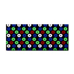 Eye Dots Green Blue Red Hand Towel by snowwhitegirl