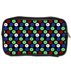 Eye Dots Green Blue Red Toiletries Bag (one Side)