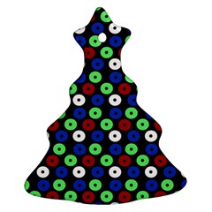 Eye Dots Green Blue Red Christmas Tree Ornament (two Sides)