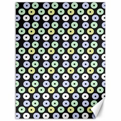 Eye Dots Grey Pastel Canvas 12  X 16   by snowwhitegirl