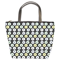 Eye Dots Grey Pastel Bucket Bag