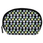 Eye Dots Grey Pastel Accessory Pouch (Large) Front