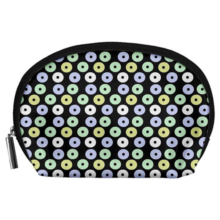 Eye Dots Grey Pastel Accessory Pouch (Large)