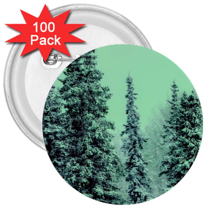 Winter Trees 3  Buttons (100 pack) 