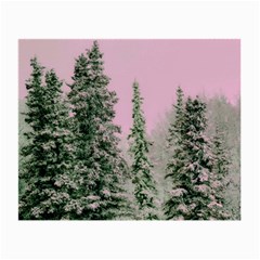Winter Trees Pink Small Glasses Cloth by snowwhitegirl