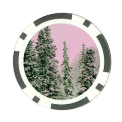 Winter Trees Pink Poker Chip Card Guard by snowwhitegirl