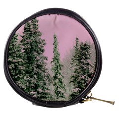 Winter Trees Pink Mini Makeup Bags