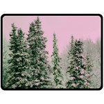 Winter Trees Pink Fleece Blanket (Large)  80 x60  Blanket Front