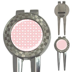 Hearts Dots Pink 3-in-1 Golf Divots