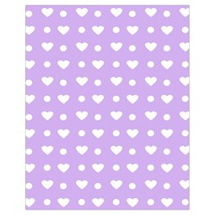 Hearts Dots Purple Drawstring Bag (small)