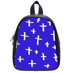 Blue White Cross School Bag (small) by snowwhitegirl