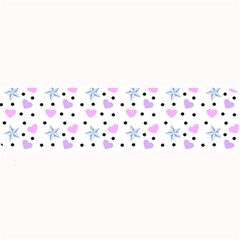 Hearts And Star Dot White Large Bar Mats by snowwhitegirl