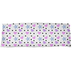 Hearts And Star Dot White Body Pillow Case Dakimakura (two Sides)