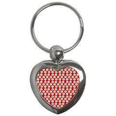 Eye Dots Red Pastel Key Chains (heart) 