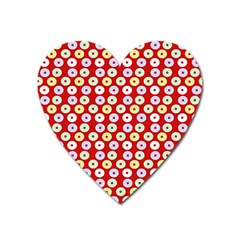 Eye Dots Red Pastel Heart Magnet