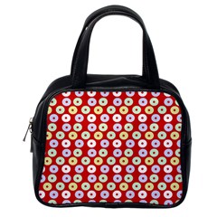 Eye Dots Red Pastel Classic Handbag (one Side) by snowwhitegirl