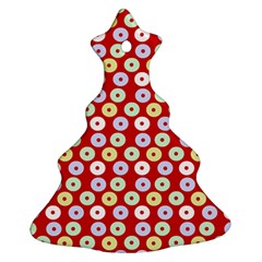 Eye Dots Red Pastel Ornament (christmas Tree) 