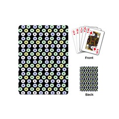 Eye Dots Black Pastel Playing Cards (mini)  by snowwhitegirl