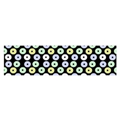 Eye Dots Black Pastel Satin Scarf (oblong) by snowwhitegirl