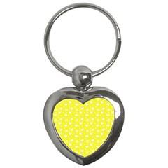 Hearts And Star Dot Yellow Key Chains (heart) 