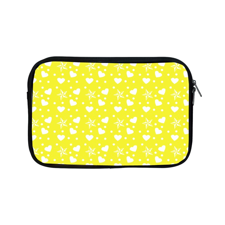 Hearts And Star Dot Yellow Apple iPad Mini Zipper Cases